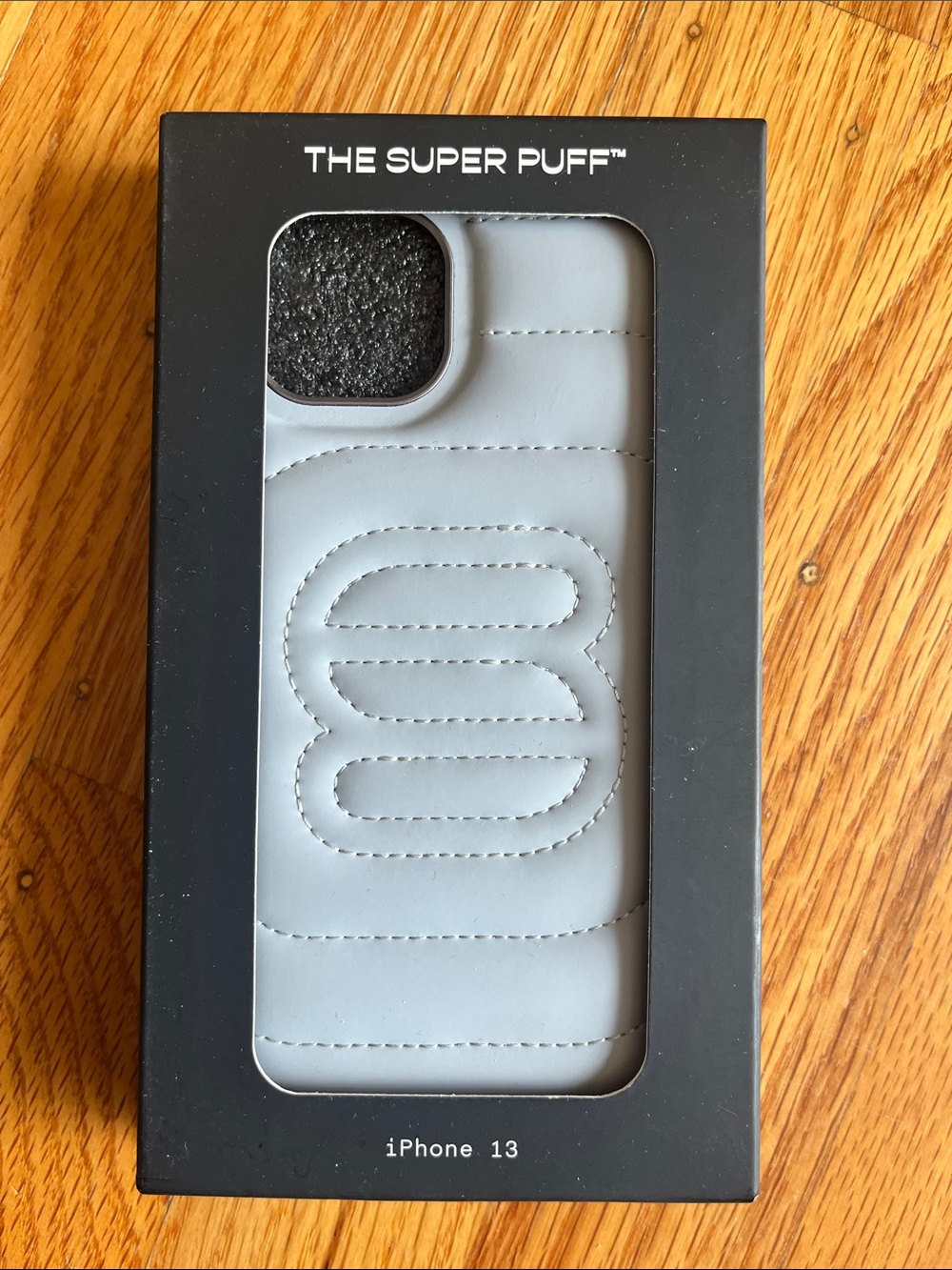Aritzia The Super Puff Quilted Light Gray iPhone 13 Case